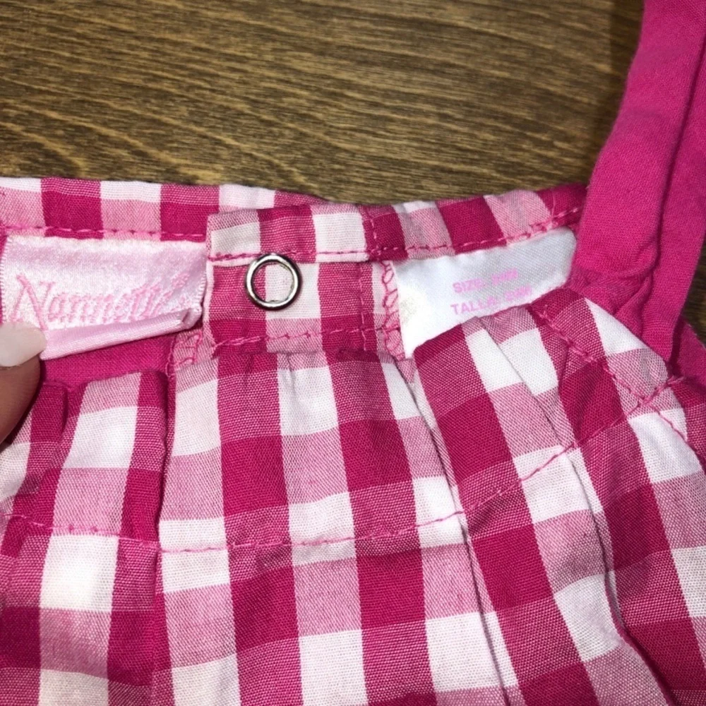Nanette Girls 24 Months Pink Checkered Floral Summer Dress